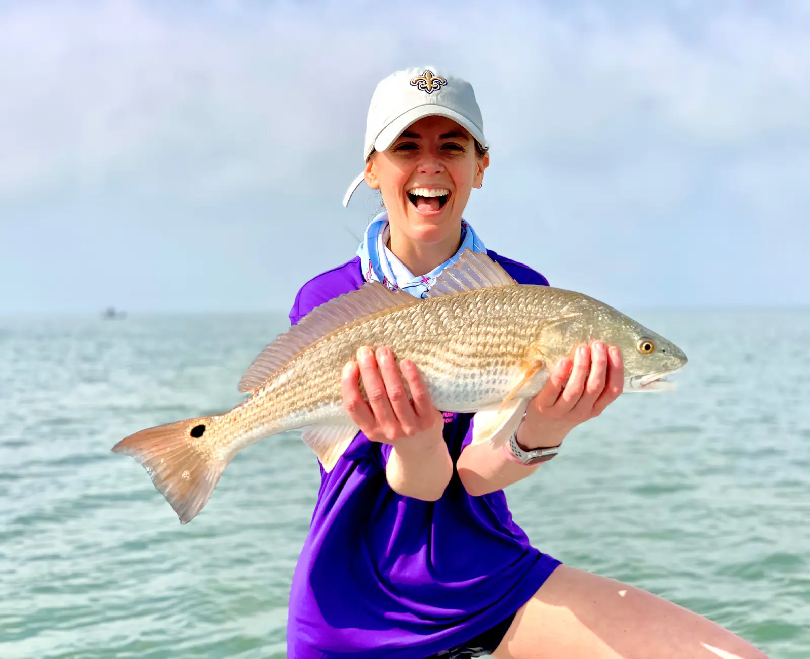 Happy angler with redfish Corpus Christi