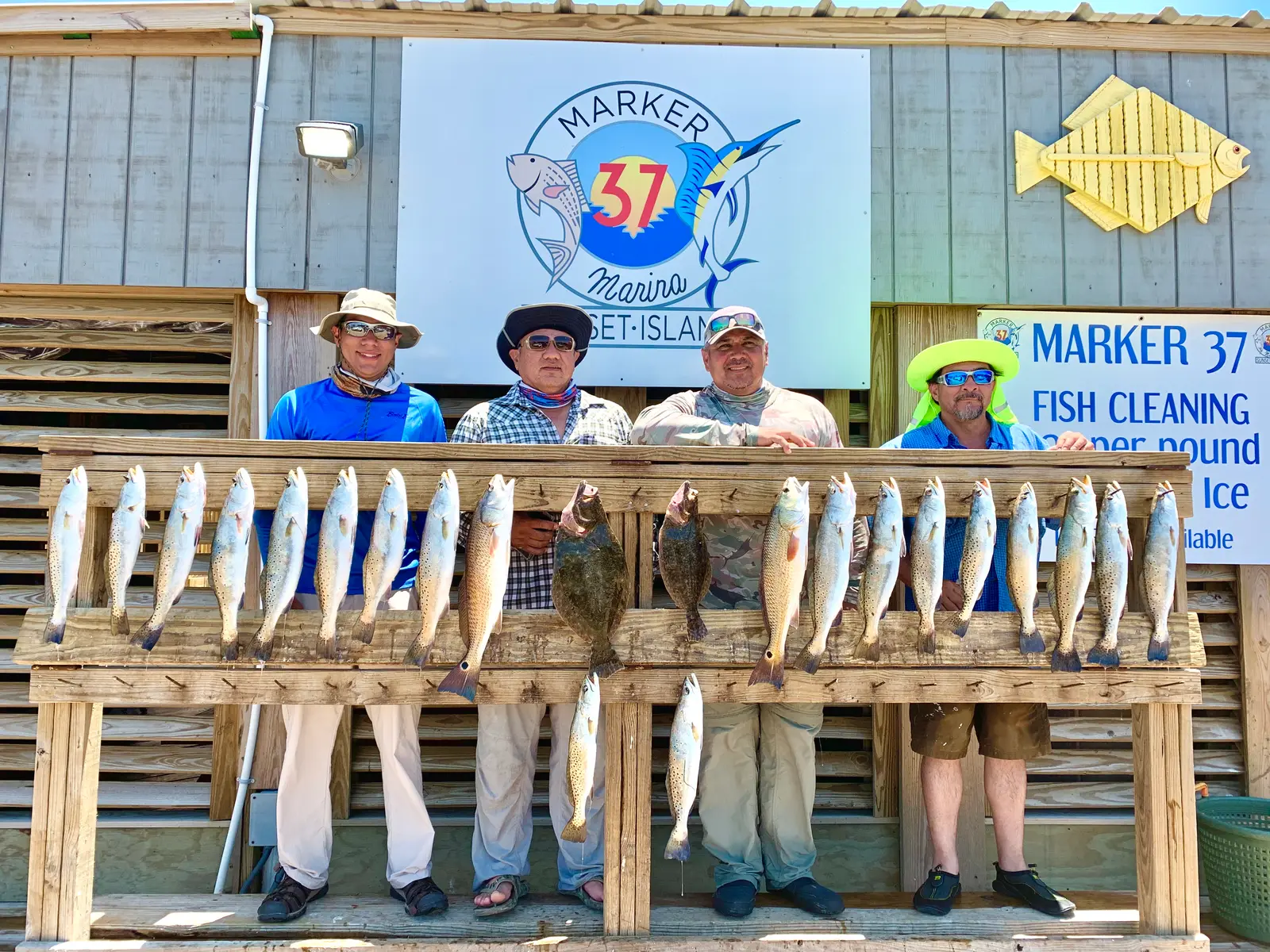 Group fishing charter at Marker 37 Corpus Christi